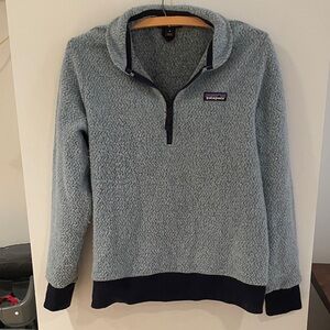 Patagonia Women's Light Blue Wool Fleece Sweater
